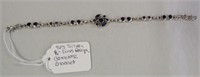 925 Silver Gemstone Link Design Bracelet 8"
