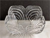 Etched Crystal Bowl, Approx 4.5" h x 8.5"