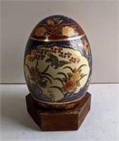 Large Decorative Egg on Base, Approx 7'