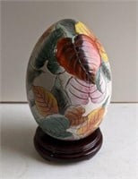 Large Decorative Egg on Base, Approx 6"