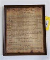 Framed "Bill of Rights", Approx 17.5" x 13.5"
