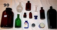 Assortment of Bottles & Glass Ware Items