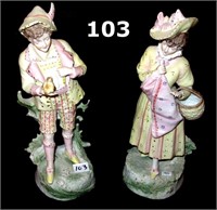 2 German Bisque Figurines