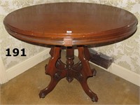 Oval Victorian Parlour Table Cherry Wood & Walnut