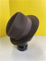 Mallory By Stetson Derby Hat, size 7, Chocolate