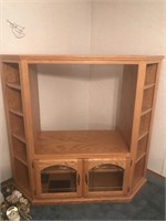 Solid Wood TV Entertainment Center 5’ wide x 56”