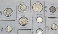 90% Silver US Coins, Half, Quarters, Dimes