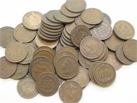 75 Indian Head Pennies Unsearched from an Estate