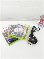 5 jeux vidéos XBox 360 & dont Kinect Adventures! &