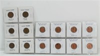 8 Uncirculated Lincoln Pennies, 6 Wheat Pennies