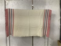 Couverture vintage en laine, 66"x57"