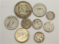 90% Silver Coins US &Canada - Franklin Half