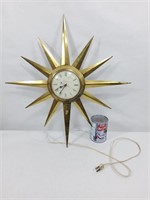 Horloge électrique vintage Sunburst Ingraham -
