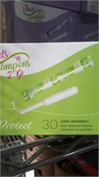 6 boxes (30's) super absorbency tampons