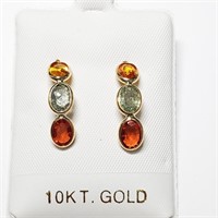 $2915 10K  Sapphire(5.5Ct) Earrings