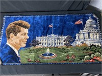 John F Kennedy White House tapestry made in Italy
