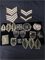 Lot of green military patches