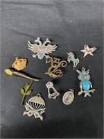 Lot of butterfly & unicorn pins