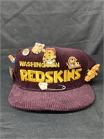 Washington redskins hat with pins