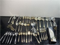Lot of silver plated utensils & silver plated i
