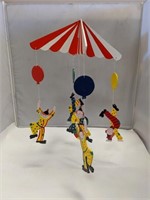 Vintage Wood Circus Mobile