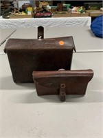 Pair of leather ammo pouches