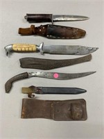 Knife and scabbard lot