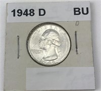1948-D Washington Silver Quarter BU
