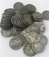 (50) Buffalo Nickels Collection