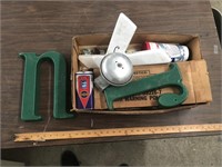 HORN, LETTERS AND TINS