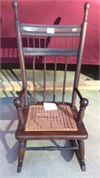 Antique Child’s Victorian Spindle Walnut Rocker