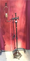 Ornate Black Metal Contemporary Floor Lamp