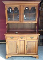 Vintage Le Brun Bros Solid Cherry Server Hutch