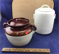 Pair of McCoy Cookie Jars/ Bean Pot