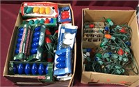 Two Boxes of Outdoor Christmas Lights & Bulbs