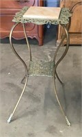 Brass Marble top fern stand