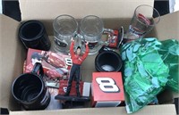 Box With Sports And Nascar Items, Especially