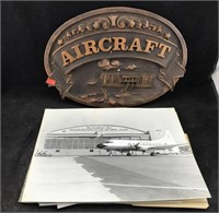 Plaque And Assorted Pictures, Many From D.C. Air