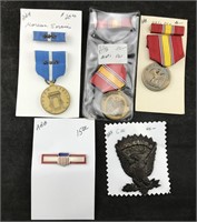 Five Military Badges and Pins