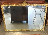 Early Gold frame mirror very large at least 4’ft