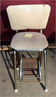 Vintage Chrome Flip Step Stool Chair