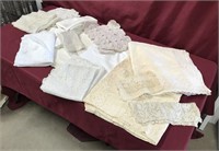 Nice Large Lot of Antique Lace Tablecloths/Linens