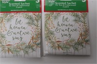 2 X 2 PACKS HOLIDAY SCENTED SACHETS