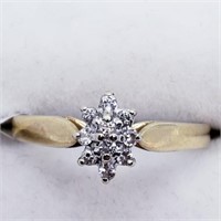 Certified 14K 10 Diamond (Si1 - Si2)(0.15ct) Ring