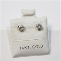 Certified 14K Diamond (0.4Ct,I2-I3,H-I) Earrings