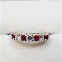 $160 Silver Ruby  Ring
