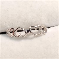 $100 Silver Heart  Ring
