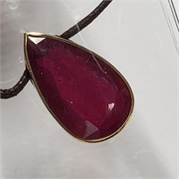 $1800 14K  Enhanced Ruby(15.4ct) Necklace