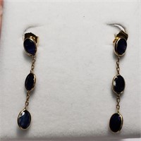 $2000 14K  Sapphire Earrings
