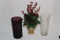 Crystal Vase10 & 11, Silk Plant 17